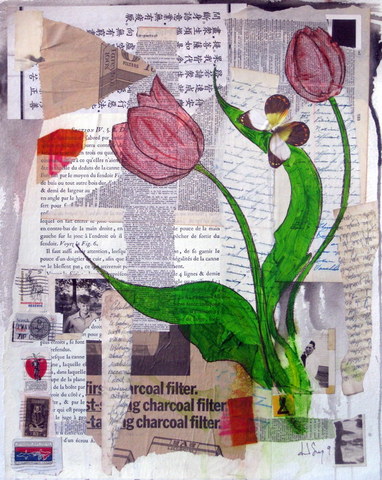 Charcoal Filter Tulip Collage Jpg
