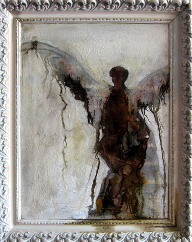 Dark Oil Framed Angel Rome Jpg